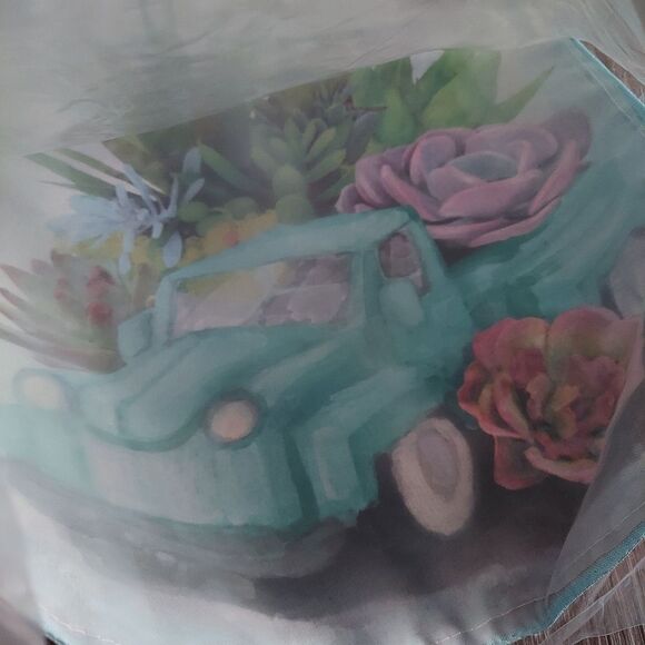 Evergreen Decorative Garden Flag - Pick Up Truck Flowers 17" × 12.5" - Picture 2 of 3